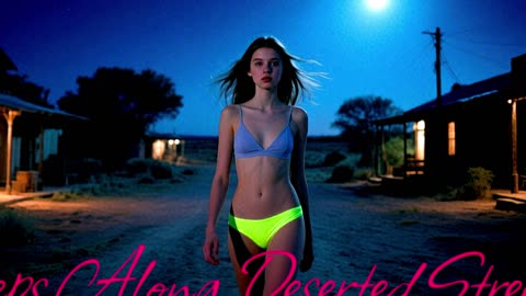 Electronic Music. Song Steps Along Deserted Stree.