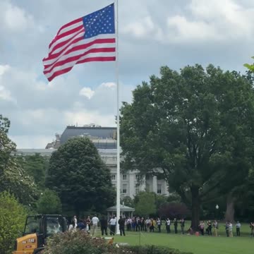 The new flag has been officially raised at the White House.
