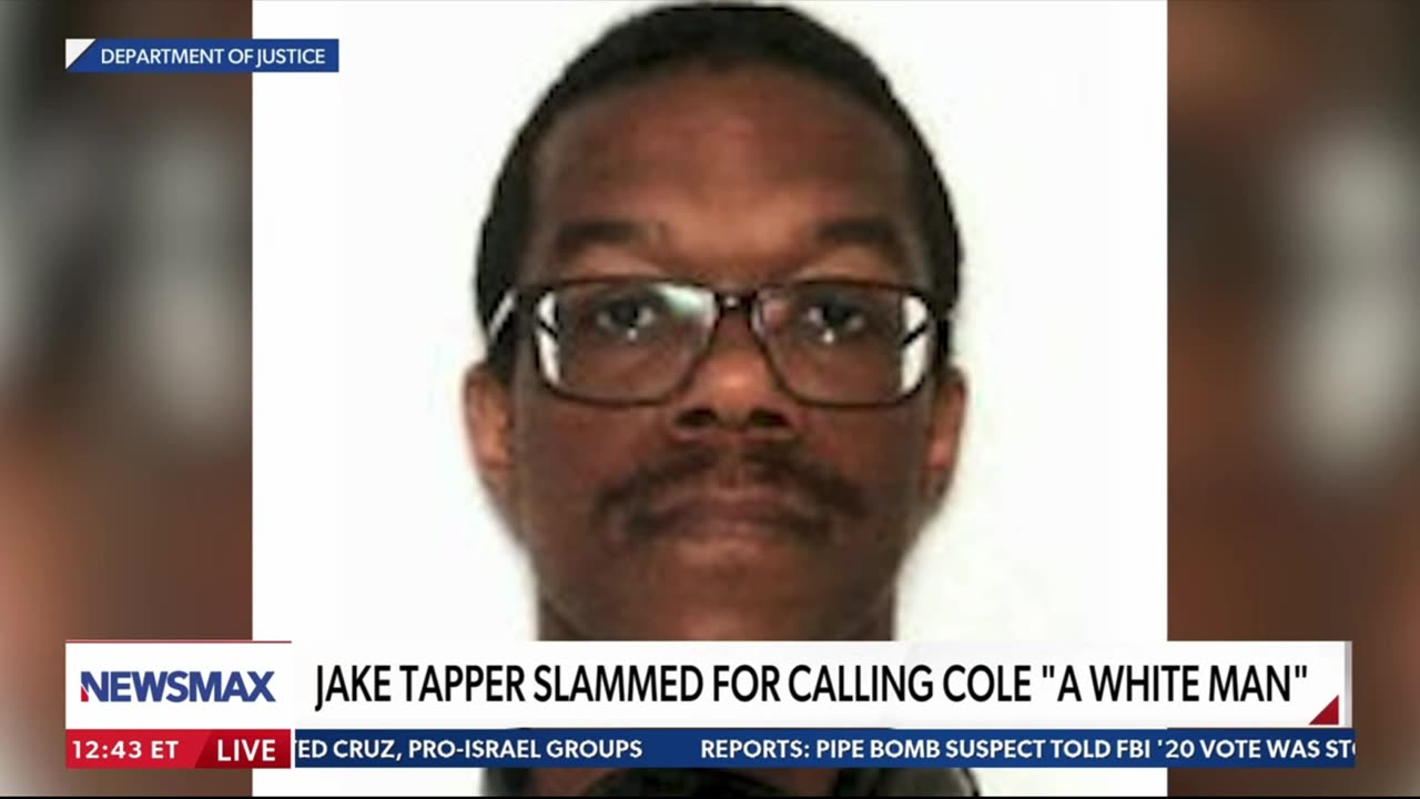 Jake Tapper misidentified the J6 Pipebomber as "white".