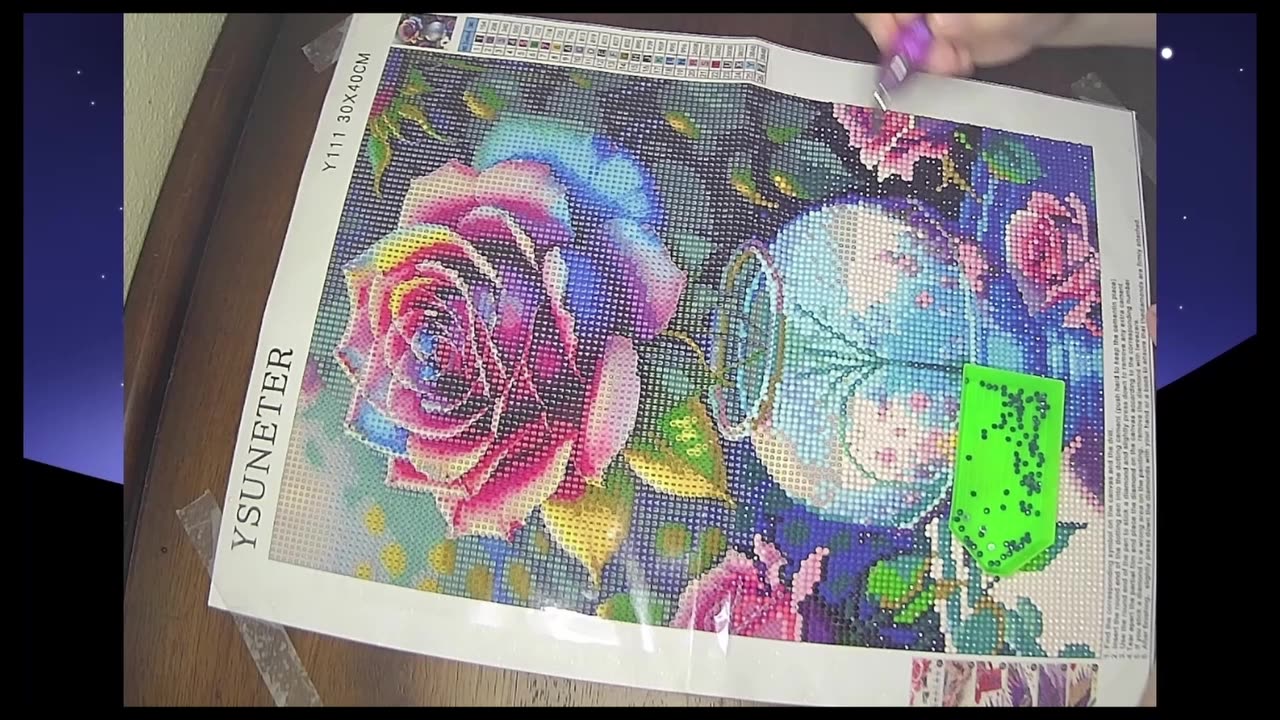 Rose in a Fish Bowl Diamond Dot