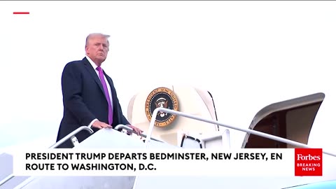 JUST IN: Trump Leaves Bedminster, Heads to Washington, D.C. 