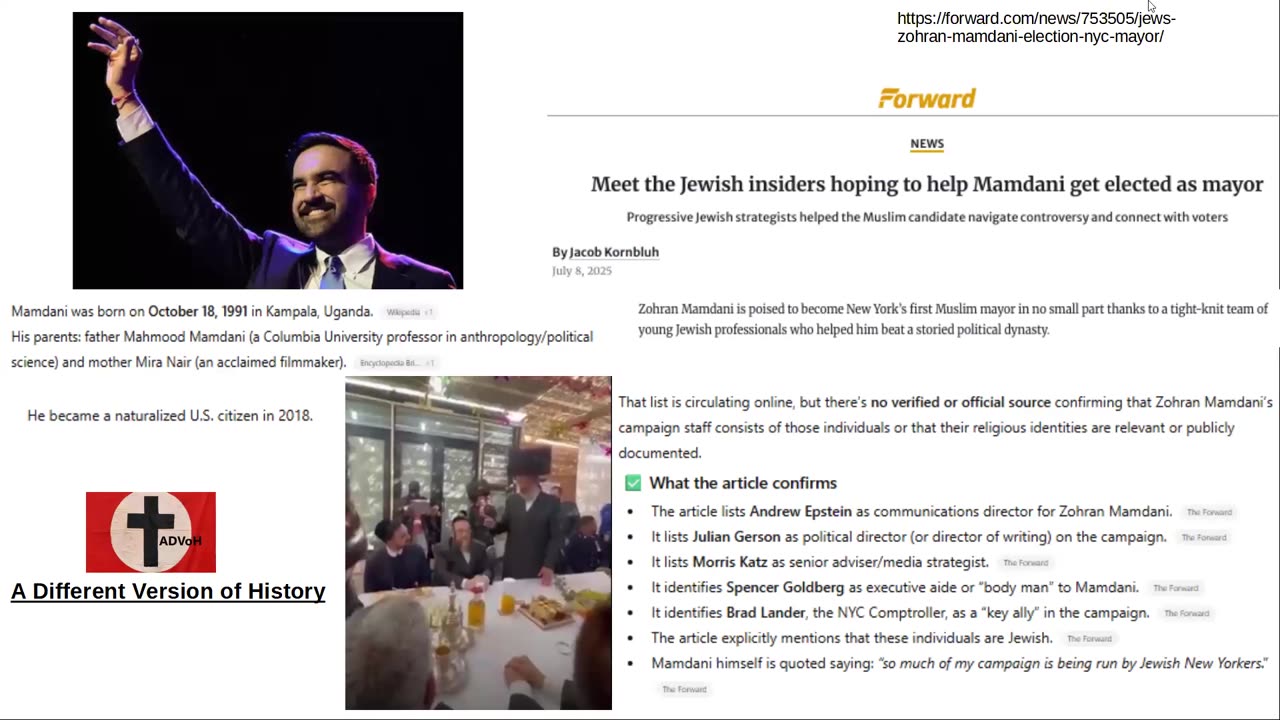 Is the foreign born "elected" NYC Mayor Zohran Mamdani jewish?