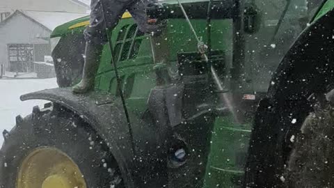 Washing a Car in the Middle of a Snowstorm