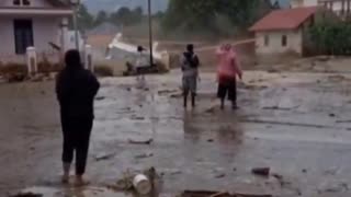 Floods and land slides during monsoon rains in North Sumatra province