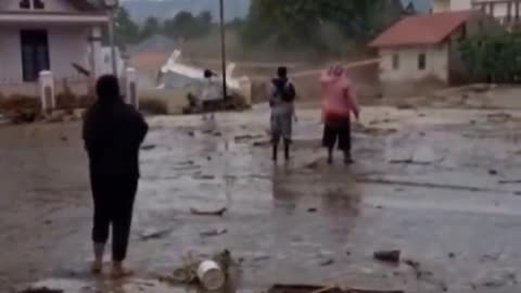 Floods and landslides during monsoon rains in North Sumatra province