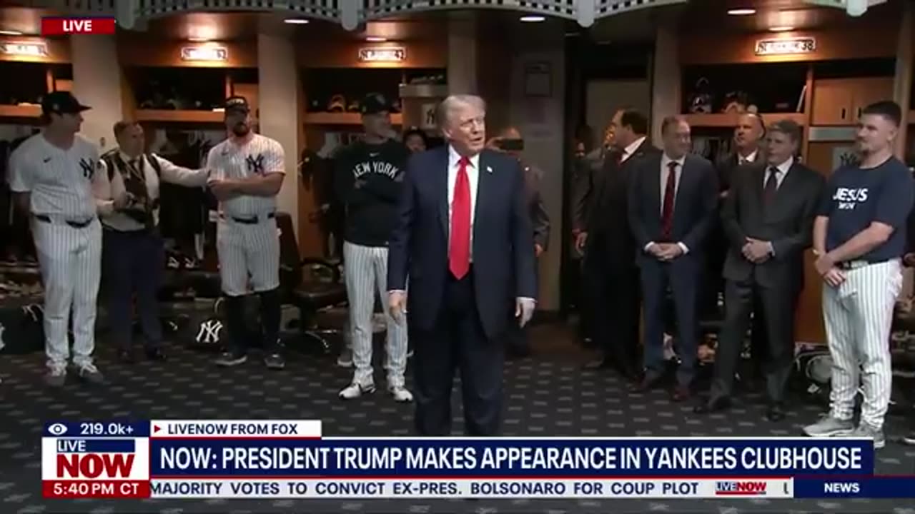 On September 11, Trump was in the Yankees Clubhouse.