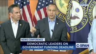 Reporter: "What's the difference between a shutdown and a showdown?" Jeffries: "Next question