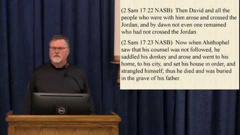 2 Sam 17-18 Tragedy of Absalom - consequence of David's sin. Close calls getting to the throne 2023