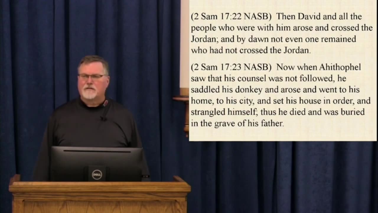 2 Sam 17-18 Tragedy of Absalom - consequence of David's sin. Close calls getting to the throne 2023