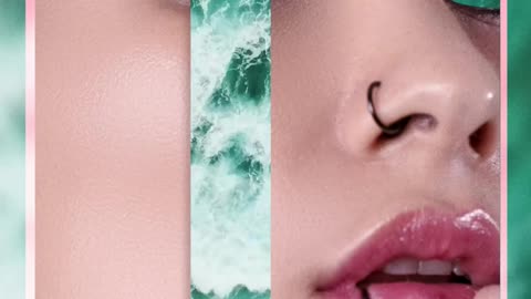 Abstract photograph of a woman crying ocean waves