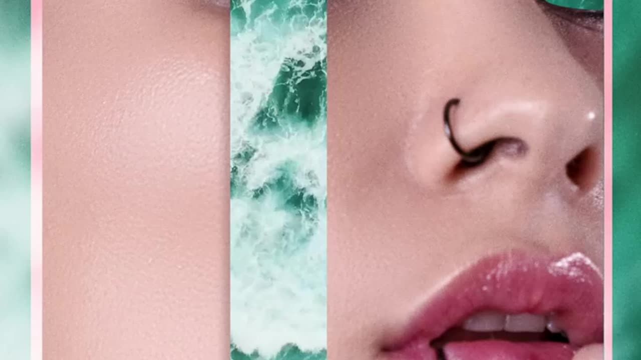 Abstract photograph of a woman crying ocean waves