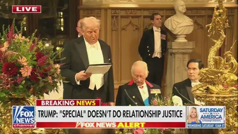 Trump at state dinner with King Charles: "Together we must defend the exceptional heritage"