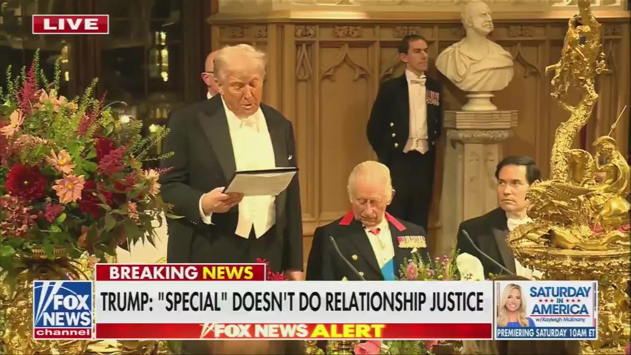 Trump at state dinner with King Charles: "Together we must defend the exceptional heritage"