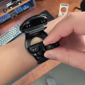 Smart Watch Headset Two In One Wireless Bluetooth Dual Earbuds Call Health Monitor Sport Tracker