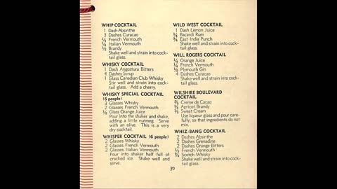 1933 Hollywood Cocktails