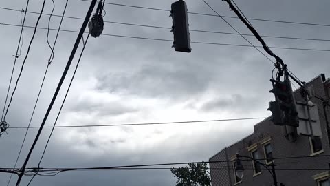 A break in the "clouds" but still blocking light from the white sun(blue hue)