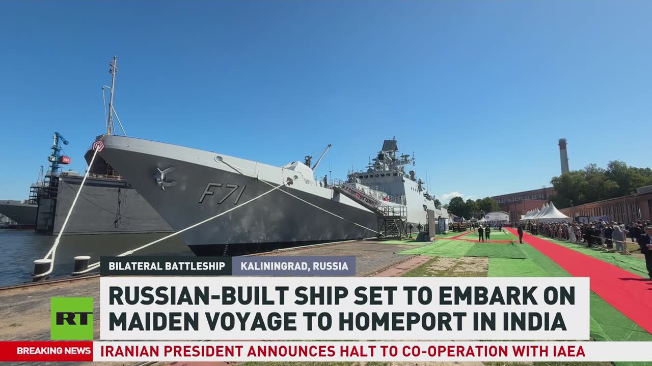 Indian navy's new Russian-made ship sets sail for home port
