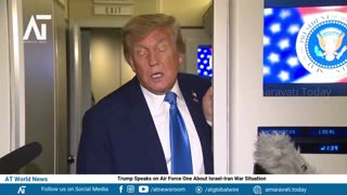 Trump Speaks on Air Force One About Israel-Iran War Situation | Amaravati Today World News