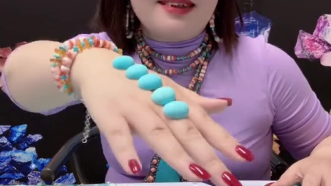 250506-9 Natural raw turquoise wool material unlocks the mysterious blind box