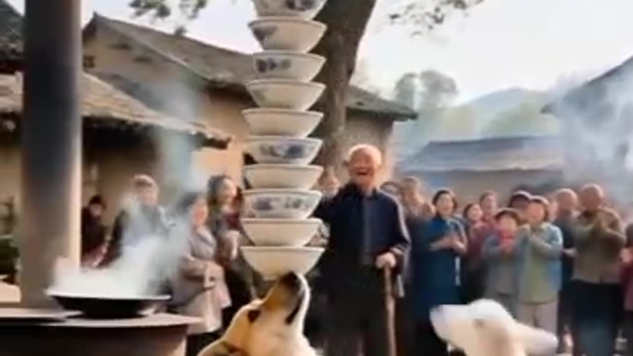 Dog 🐕 and Sheep 🐑 in a marvellous act.