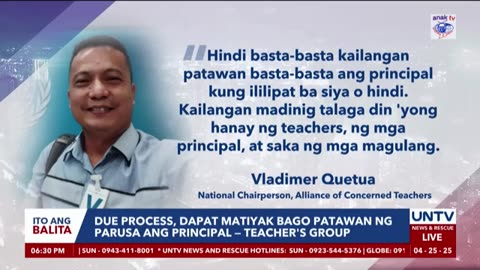 Principal sa viral graduation video, inalis na sa serbisyo ayon sa utos ni PBBM