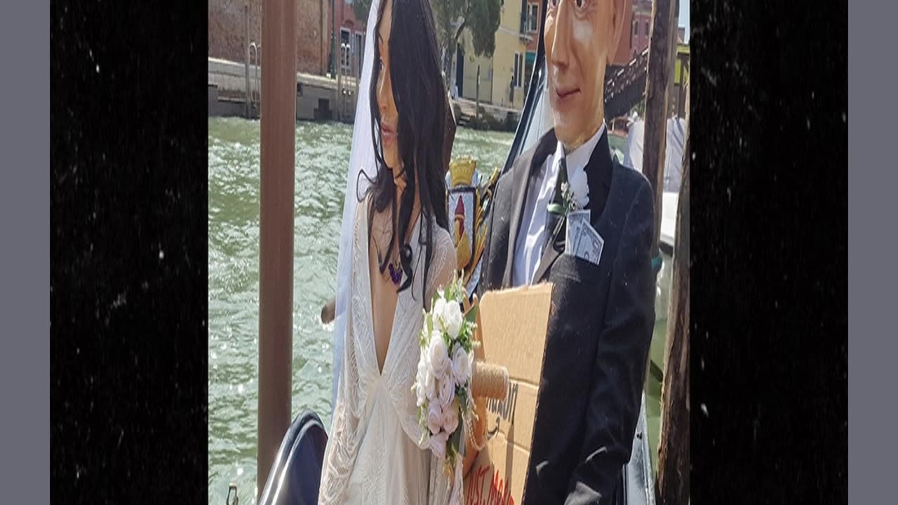 Mannequins of Jeff Bezos and Lauren Sánchez Float Through Venice Ahead of Billionaire's Wedding