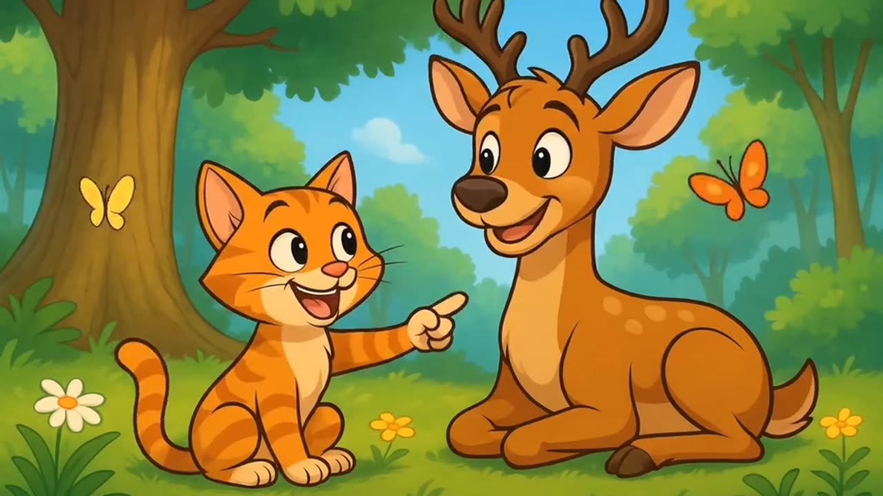 The clever cat kids cartoon