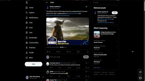 Golden Joystick Declares Ghost of Yotei Game of The Year