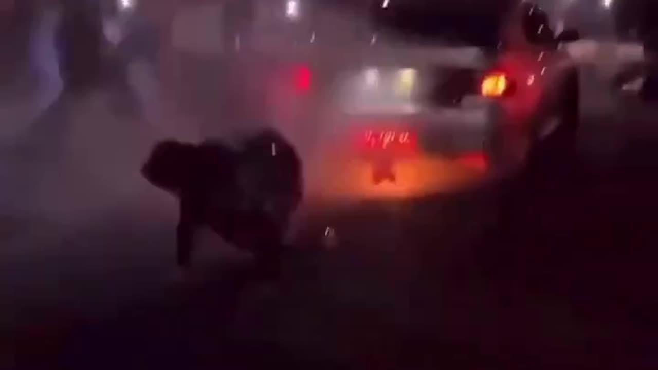Stupid Idiot Gets Buttcrack Burned During Street Takeover