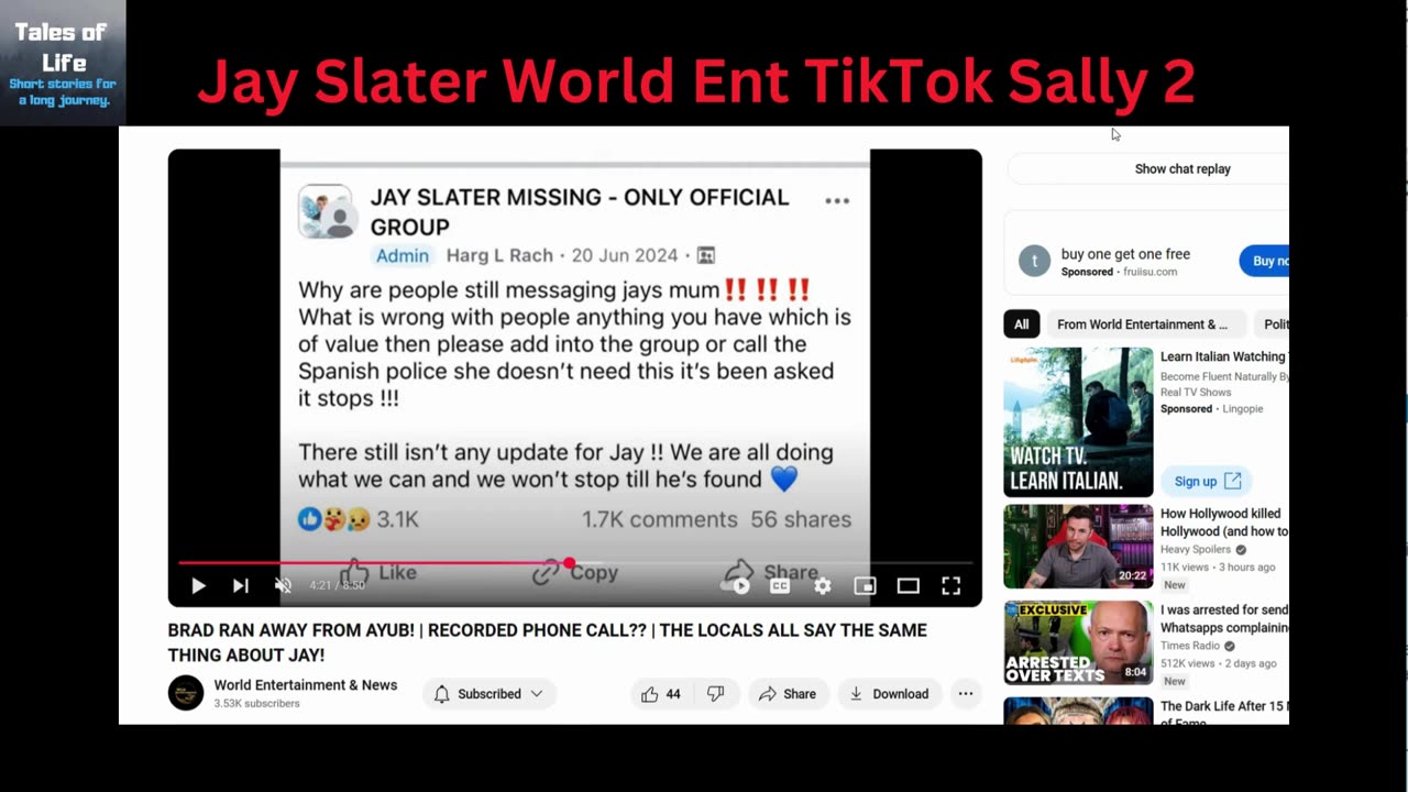 Jay Slater World Ent Sally 2