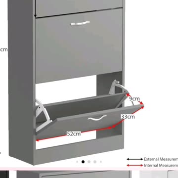 Hampton & Stewart Minimalist 3-Tier Shoe Cabinet—the perfect solution