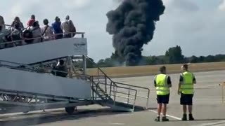 Plane Crashes At London Southend Airport