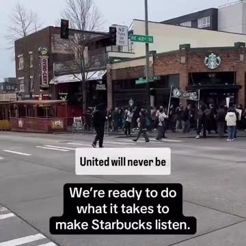 Starbucks worker announces walk out and strike for unfair labor practices.
