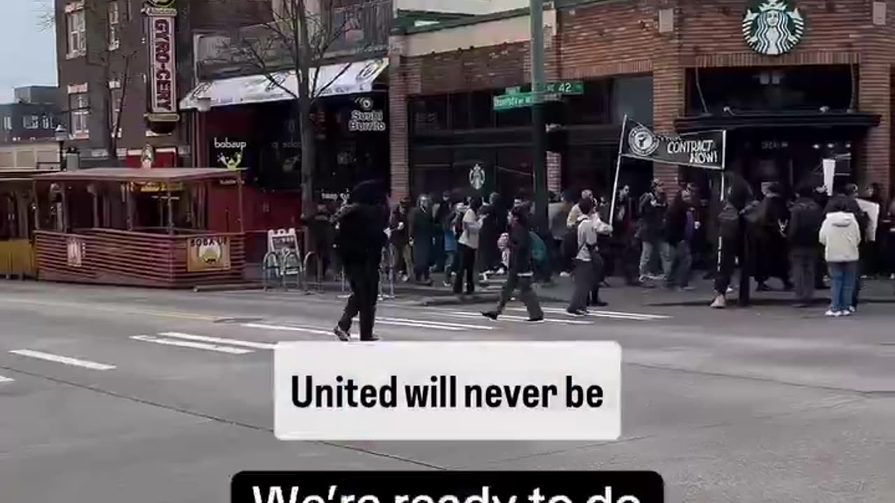 Starbucks worker announces walk out and strike for unfair labor practices.