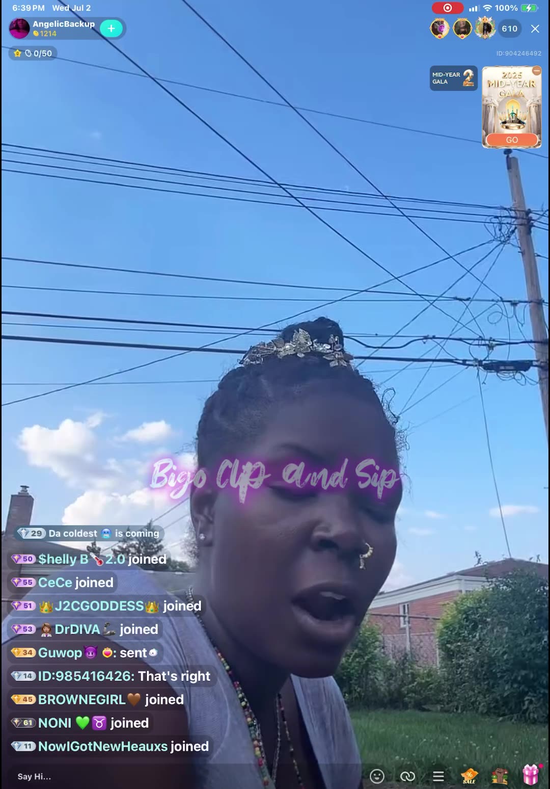 AngelicSoul live without a filter speaking on grounding fasting n cleansing 7/2/25 #bigoclipandsip