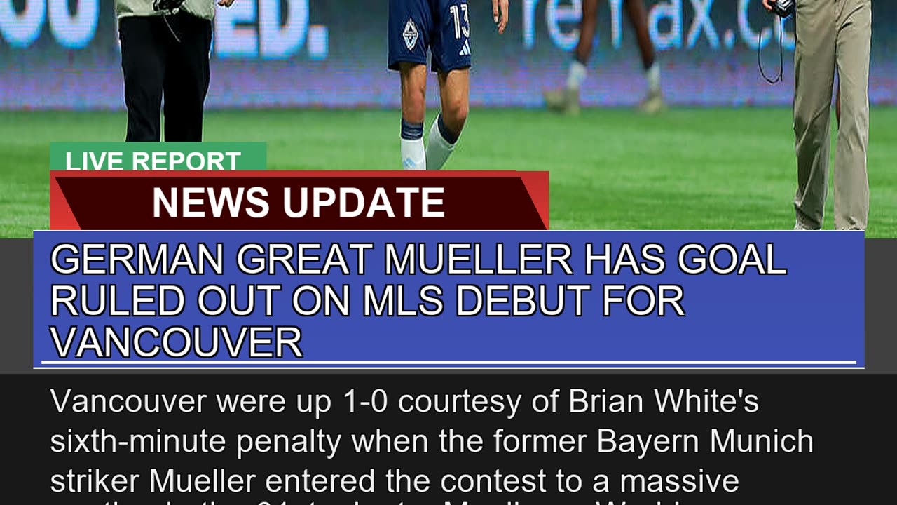 German Great Mueller Has Goal Ruled Out on Mls Deb