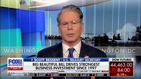 Sec Scott Bessent · We're seeing strongest Business Investments since 1997