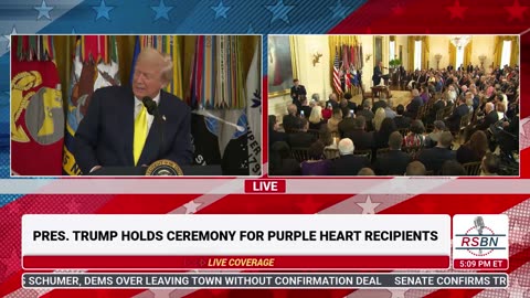 WATCH: President Trump officially proclaims today, August 7, 2025, as National Purple Heart Day.