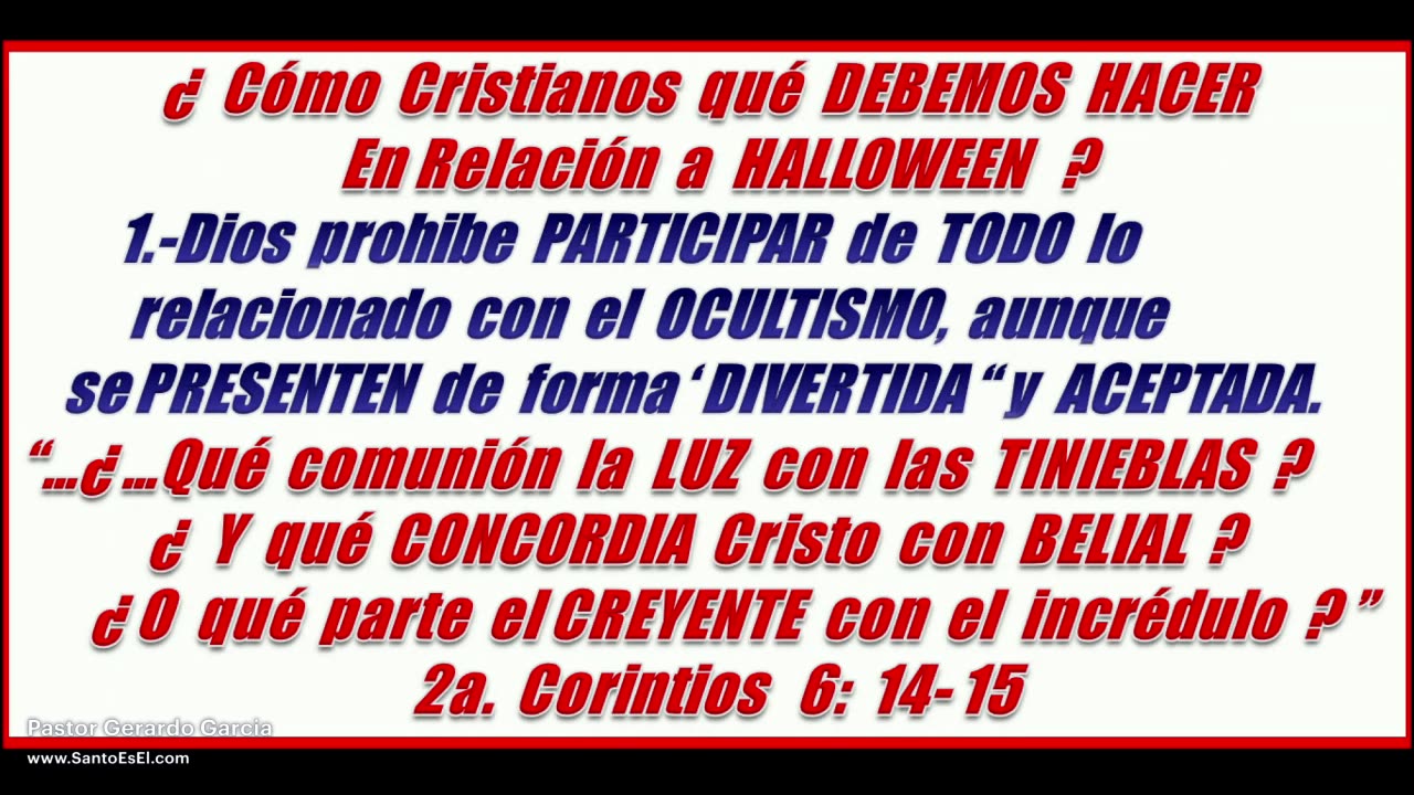 2025.10.26- Sermon - Halloween: Una Fiesta Pagana