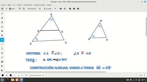 I caso. 2 triángulos son semejantes si tiene 2 ángulos correspondientes congruentes.