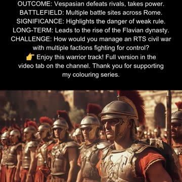 Rome vs. Rome 69 AD Year of the Four Emperors #AncientRome