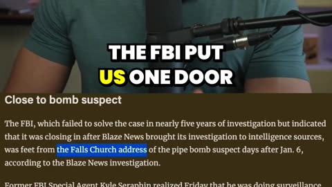 FBI PULLED Agents Feet From J6 Pipe Bomber