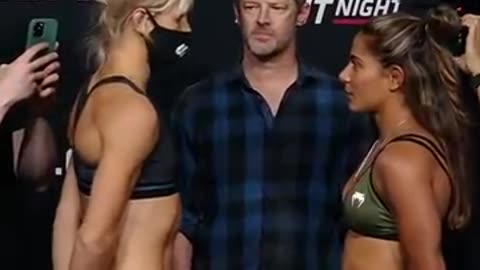 Incredible: Manon Fiorot vs. Tabatha Ricci - Weigh-in Face-Off - (UFC Fight Nigh
