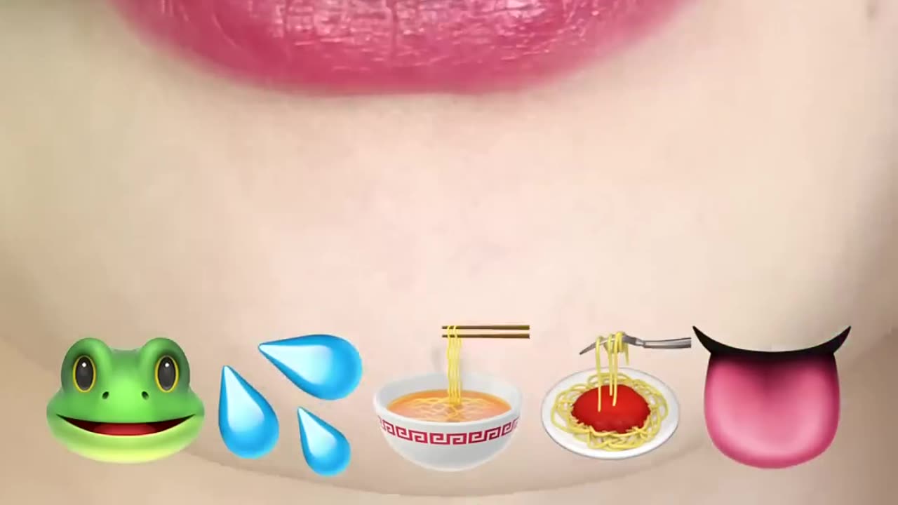 asmr GREEN EMOJI FOOD 🐸💦🍜🍝👅🟢🍉🍏🍈🍯🐣🎍🥨💎