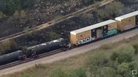 Train Derailment in Texas, 35 Union Pacific rail cars derailed this afternoon near Gordon, TX