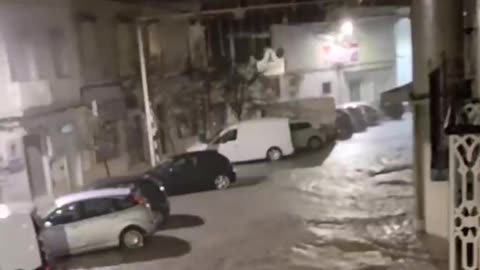 Severe Flooding Occurred Due To Heavy Rainfall In Montijo, Portugal, 11/13/2025