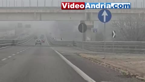 Nebbia sulla Andria-Barletta: ridotta la visibilità per i viaggiatori
