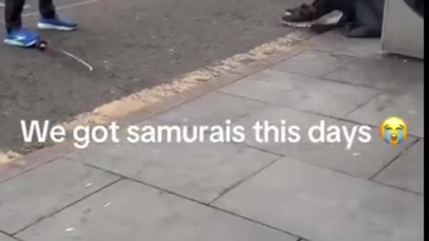 Leicester, a youth had a samurai sword
