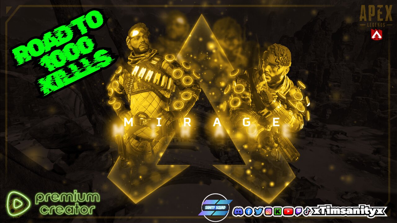 🟢LIVE - APEX LEGENDS - RANKED PLAY - ROAD TO 1000 MIRAGE KILLS