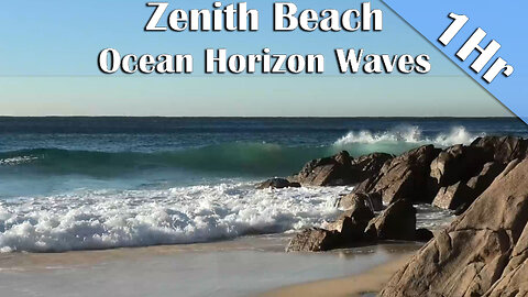 1 Hour Ocean Horizon & Wave Sounds from Zenith Beach | Nature to help you unwind
